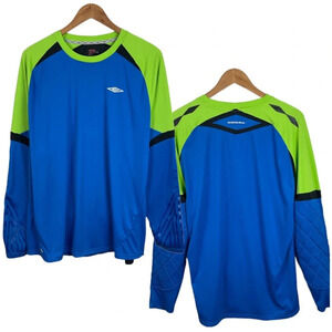 LS184 Mens UMBRO Soccer Climate Control Padded Goalkeeper Jersey Shirt L